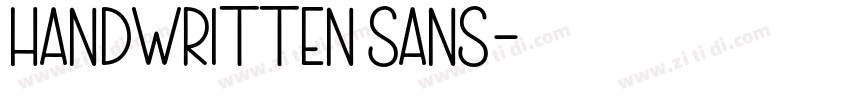 Handwritten Sans字体转换 Handwritten Sans字体转换